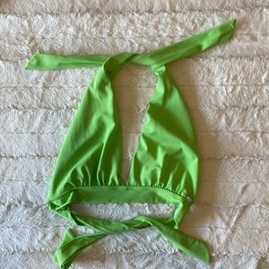 Lime green bikini top